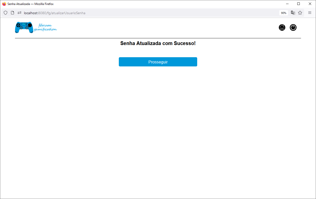 Senha atualizada com sucesso