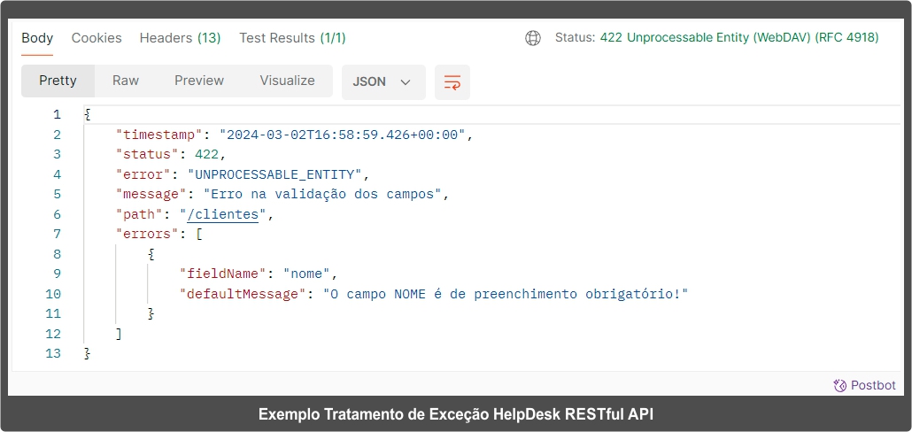 Exemplo Tratamento de Exceção